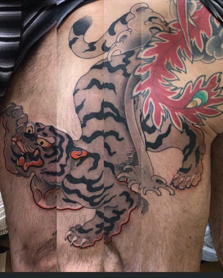虎のタトゥー作品の写真