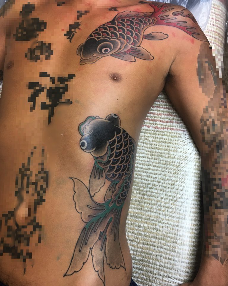 金魚のタトゥー作品の写真