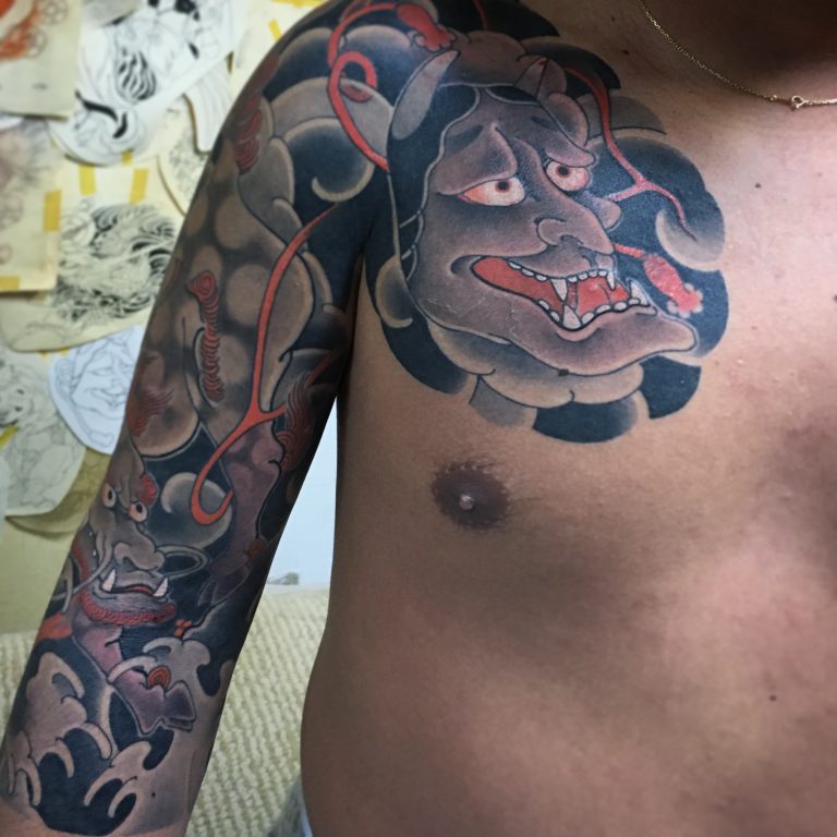 七部かいな　麒麟　般若のタトゥー作品の写真